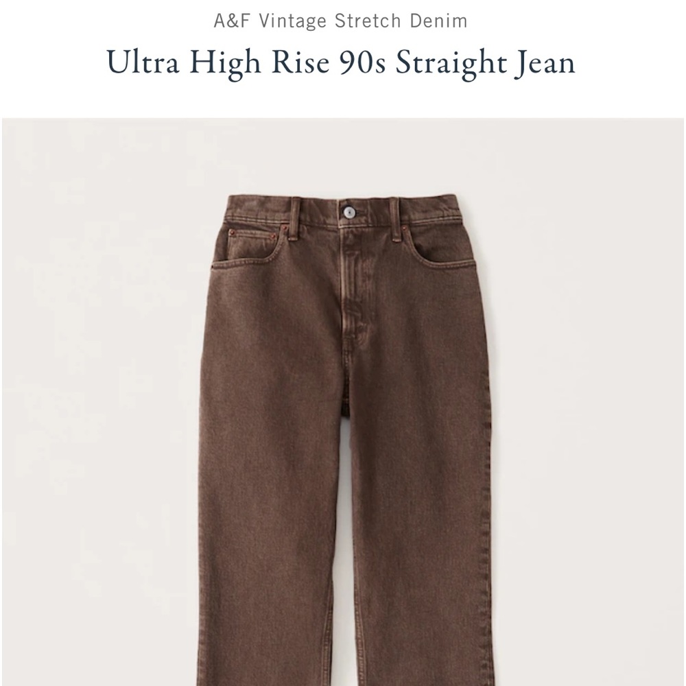Abercrombie Brown 90s Straight Jean